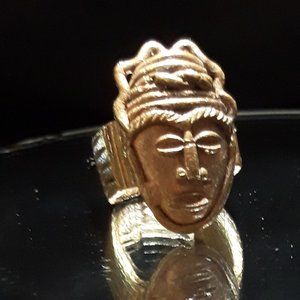 ANTIQUE MAYA RING SIZE 11 MEN RING BRASS